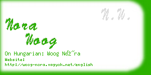 nora woog business card